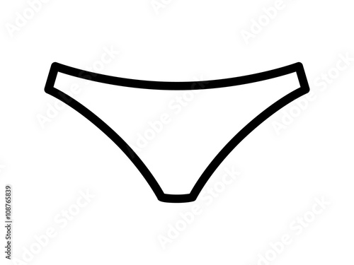 Women's underwear panties line art icon for apps and websites
