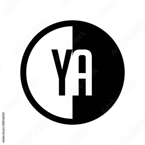 INITIAL CIRCLE HALF LOGO YA