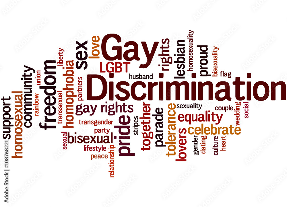 Gay Discrimination, word cloud concept 4 Gay Discrimination, word cloud concept 4