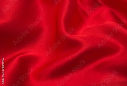 red satin or silk fabric as background