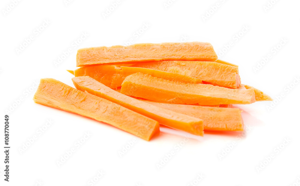 Carrot sliced isolated with clipping path. Carrot sliced isolated with clipping path.