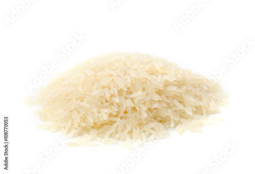 parboiled rice, natural long rice isolated.