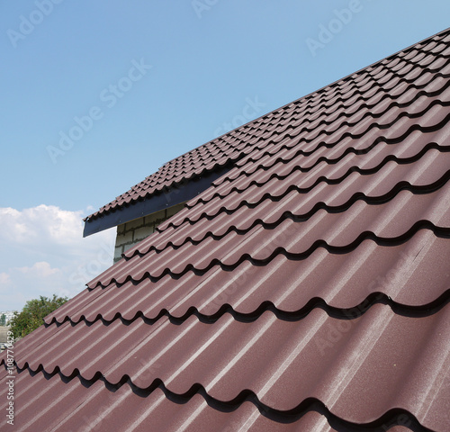 the roof is made of metal tiles