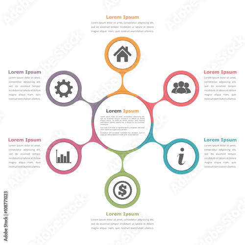 Circle Diagram with Six Elements