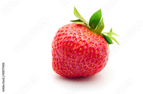 Fresh sweet strawberry isolated on white