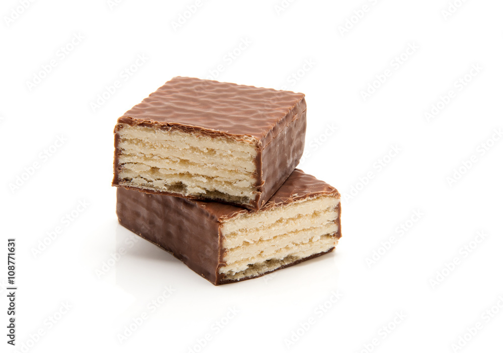 chocolate waffles isolate on white chocolate waffles isolate on white