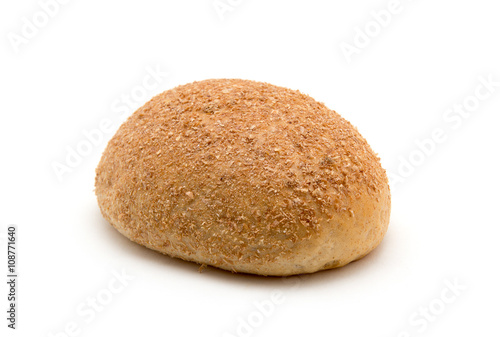 Bun made of wheat flour isolated on white