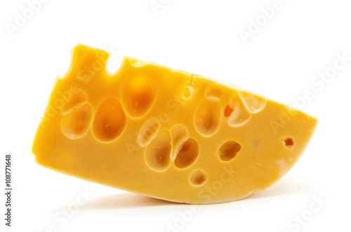 piece of cheese isolated