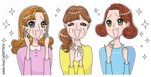輝く女性たちのイラスト