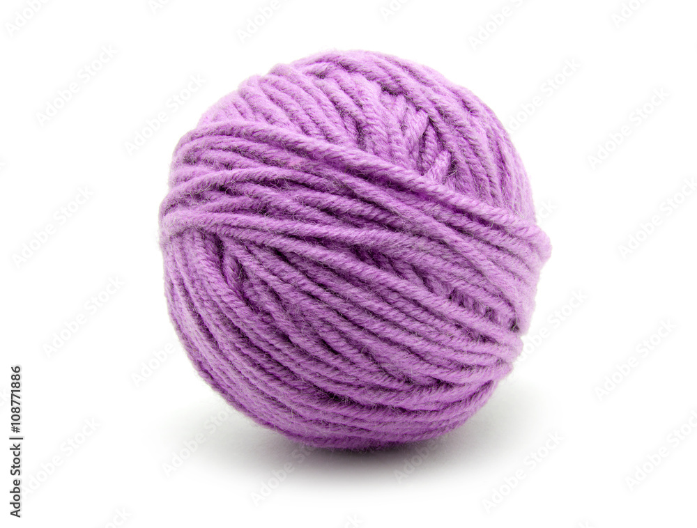 Ball of yarn on white background Ball of yarn on white background
