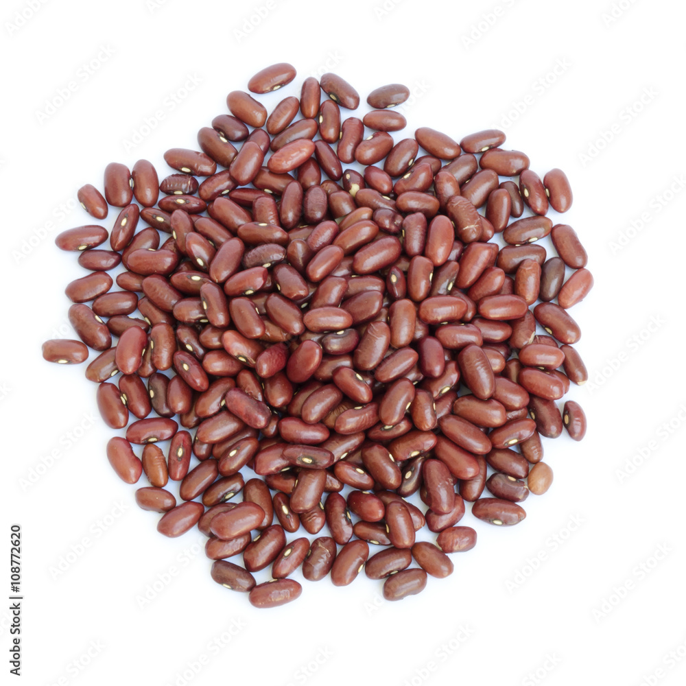 Red beans isolated on white background Red beans isolated on white background