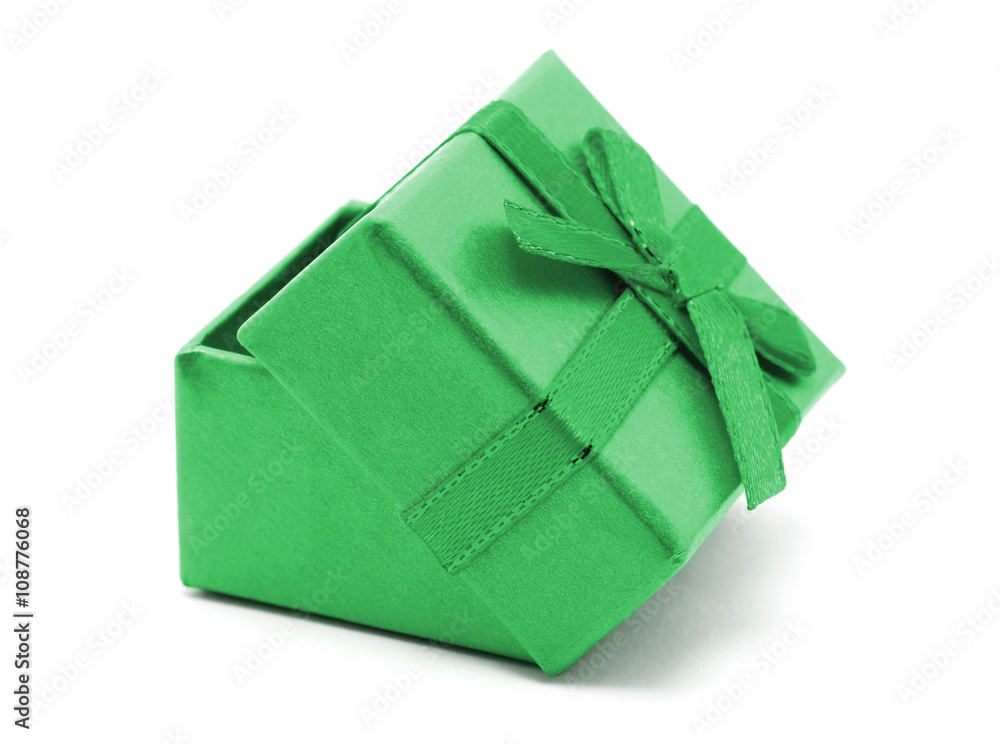 Green Gift Box on white background Green Gift Box on white background