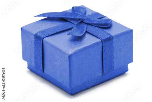 Blue Gift Box on white background