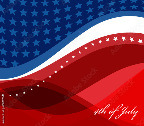 vector image of american flag