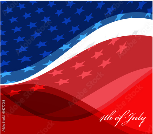 vector image of american flag