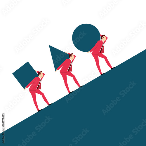 Red suit businessman