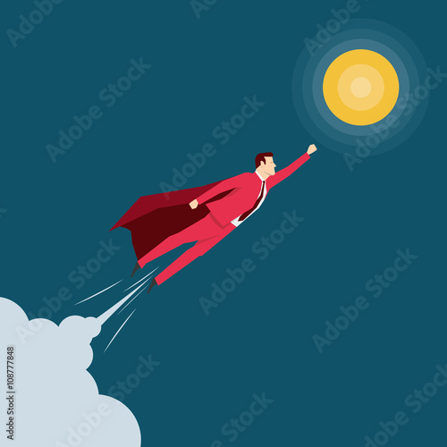 Red suit businessman