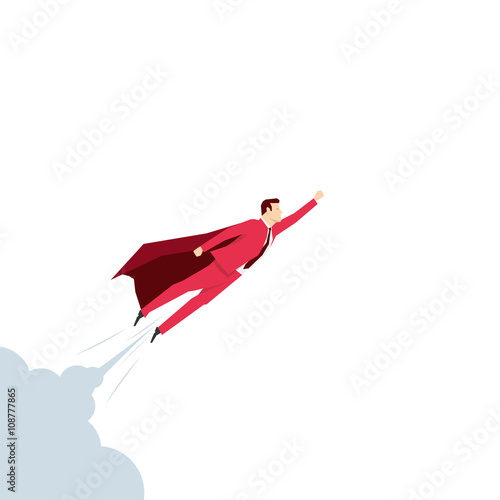 Red suit businessman