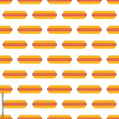 Hot dog pattern seamless