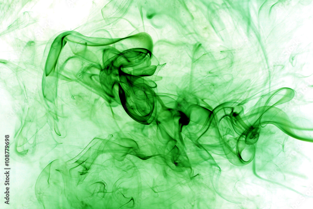 Toxic fumes green on a white background. Stock Photo Adobe Stock