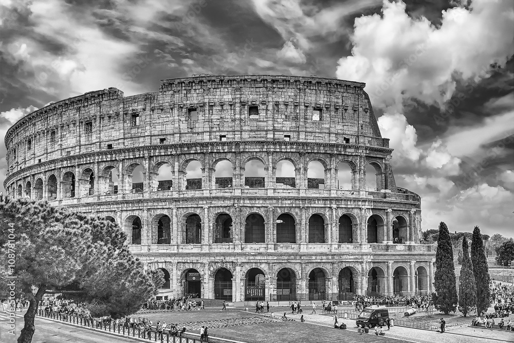 The Flavian Amphitheatre, aka Colosseum in Rome, Italy