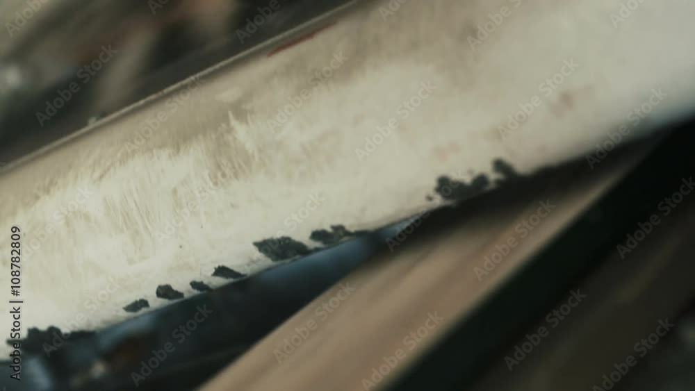 Wood planing tight super slow motion