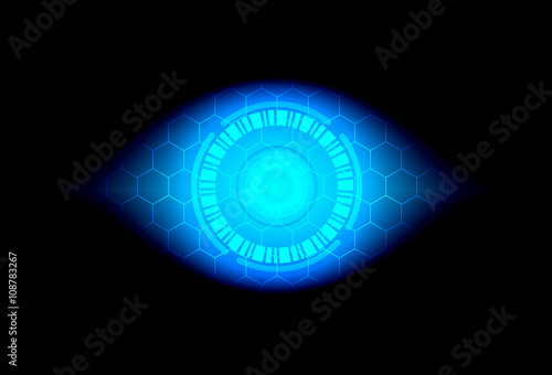 Cyber digital eye abstract