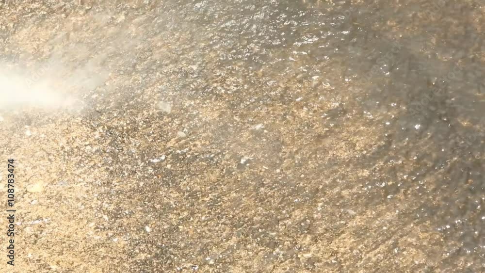 Clean concrete floor with high pressure water cleaner Clean concrete floor with high pressure water cleaner