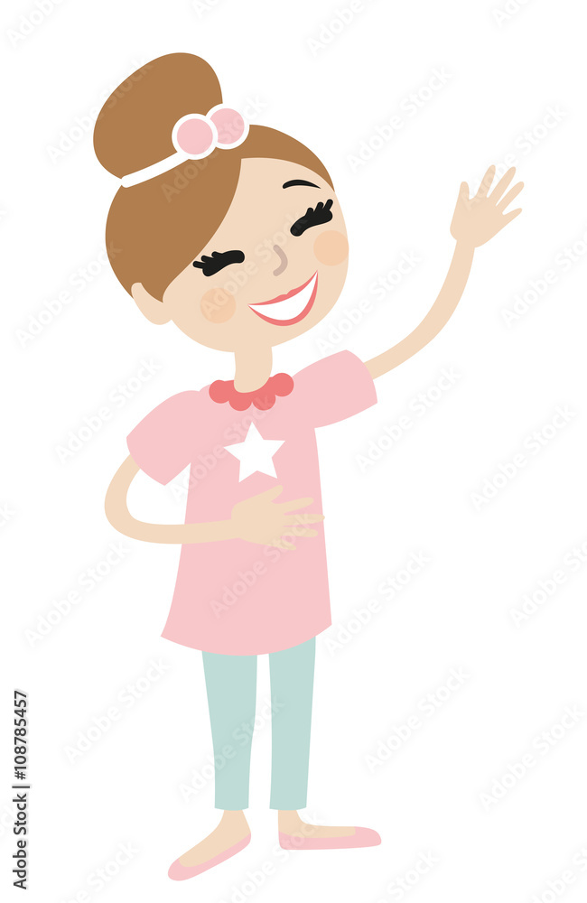 Mädchen Ballerina Figur freigestellt Vektor Mädchen Ballerina Figur freigestellt Vektor