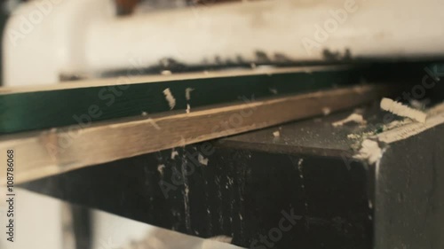 Wood planing tight super slow motion