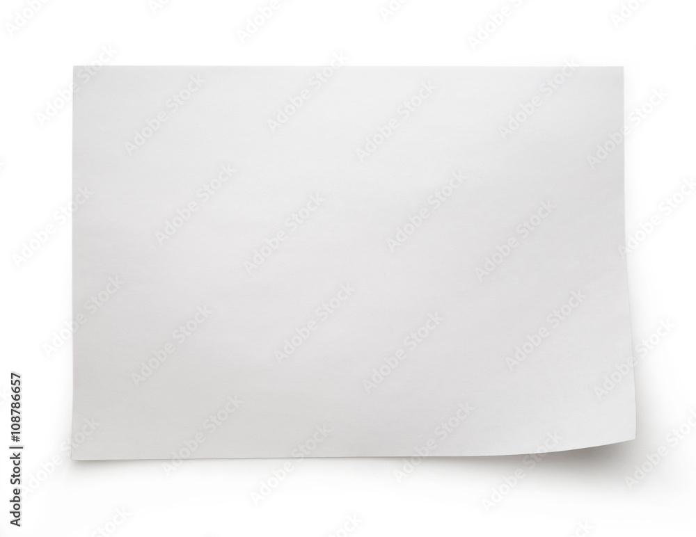 Blank sheet of paper Blank sheet of paper