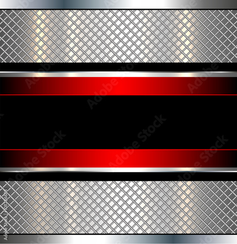 Background metallic red with metal grid