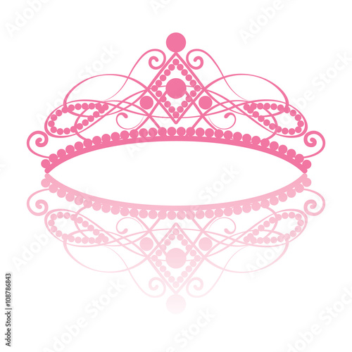 diadem. elegance feminine tiara with reflection