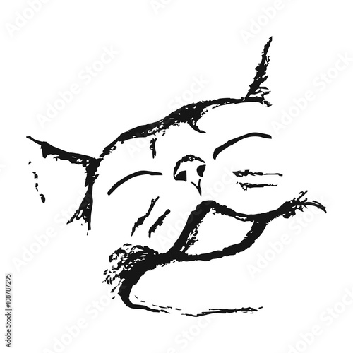 Head of a sleeping cat