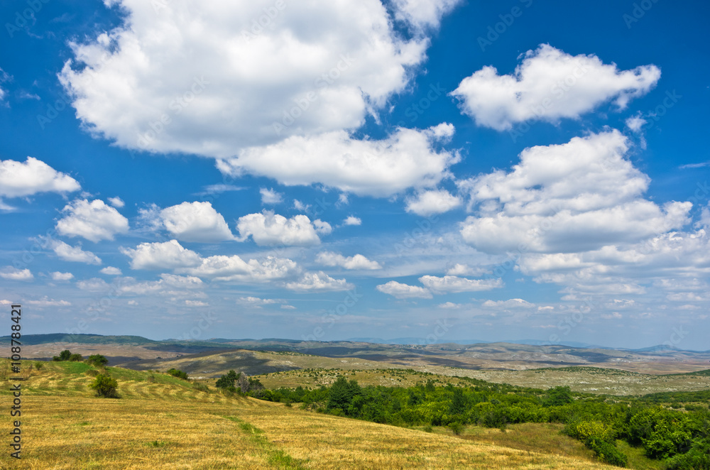 Panorama of Pester plateau landscape in southwest Serbia Panorama of Pester plateau landscape in southwest Serbia