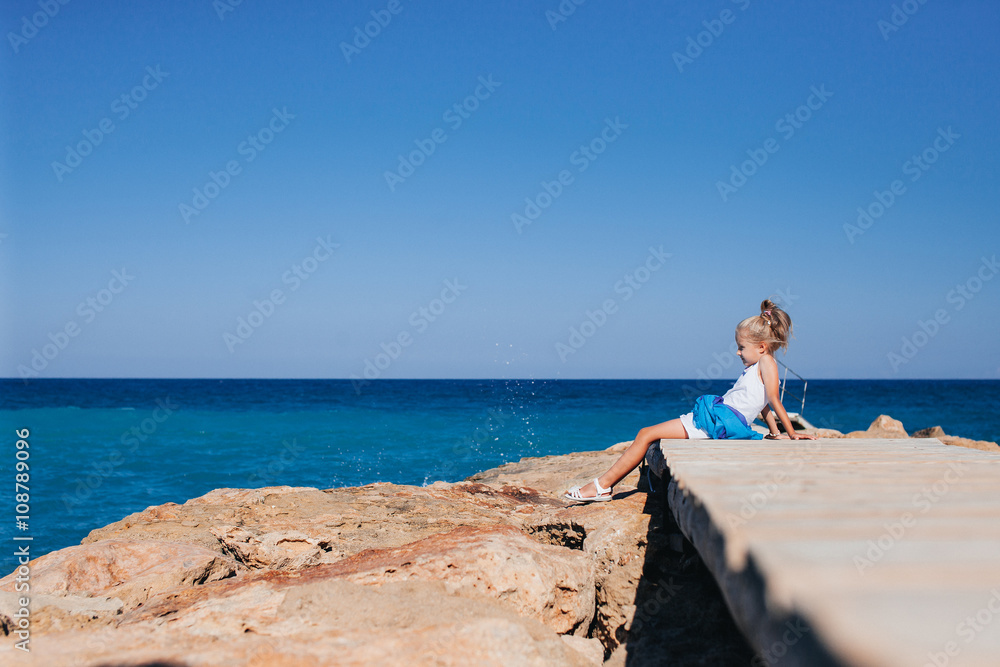 Beautiful girl on the seashore Beautiful girl on the seashore