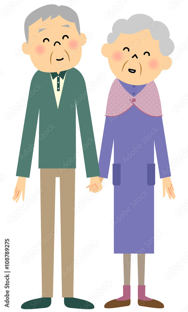 シニア夫婦　おじいちゃんおばあちゃん