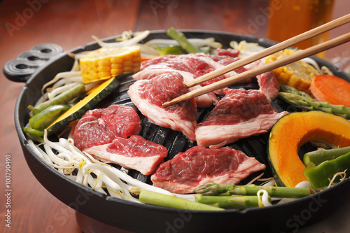 ジンギスカン Japanese Style Mongolian Mutton Barbecue