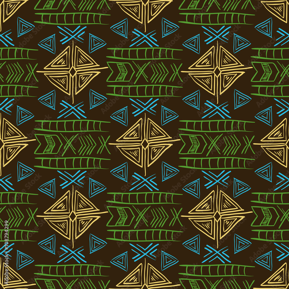 Native American Seamless Pattern Native American Seamless Pattern