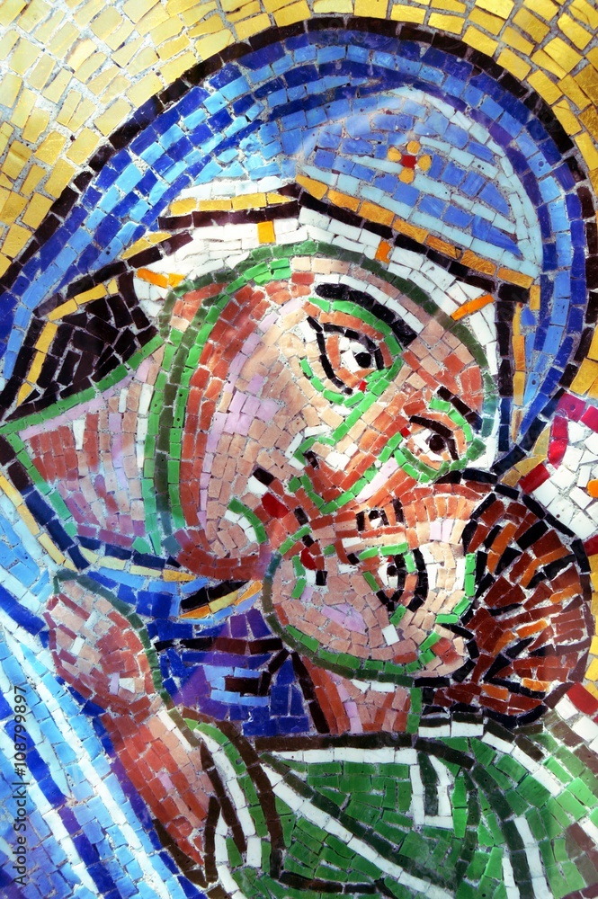 Fototapeta Marie's face it mosaic.