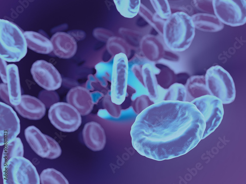 Fototapeta Naklejka Na Ścianę i Meble -  Blood cells. 3D illustration