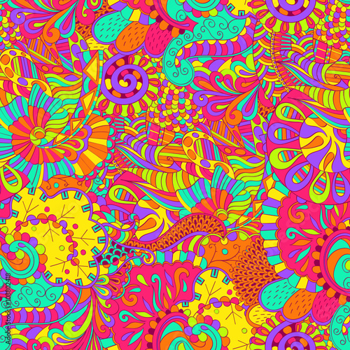 Tracery seamless calming pattern. Mehendi design. Neat even colorful harmonious doodle texture. Algae sea motif. Indifferent discreet. Ambitious bracing usable, curved doodling mehndi. Vector.