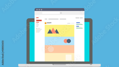  HTML Email flat design concept. Vector illustrations