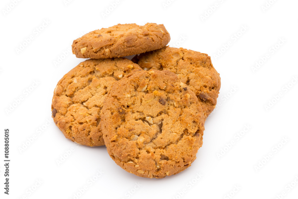 Oatmeal cookies with isolated background. Oatmeal cookies with isolated background.
