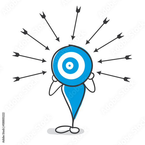 Stick Figure Series Blue / Zielscheibe