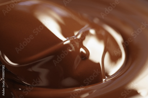 melted dark chocolate closeup photo, shallow focus