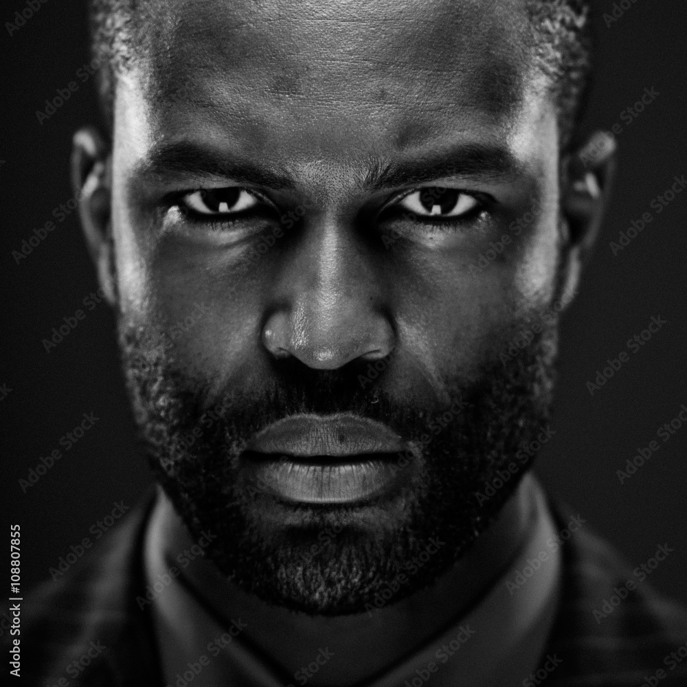 Intense African American Studio Portrait Intense African American Studio Portrait