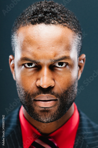 Intense African American Studio Portrait