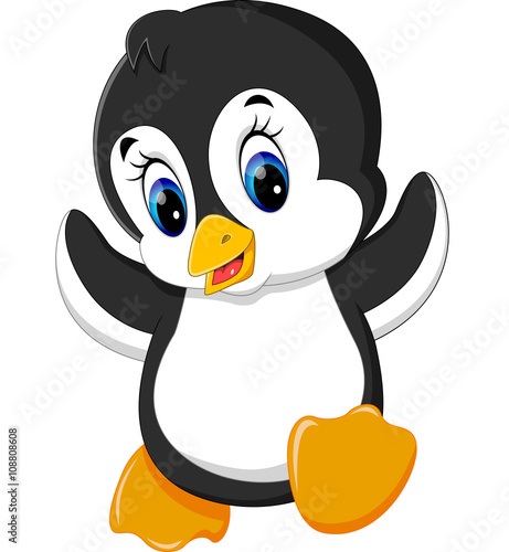 illustration of cute penguin cartoon