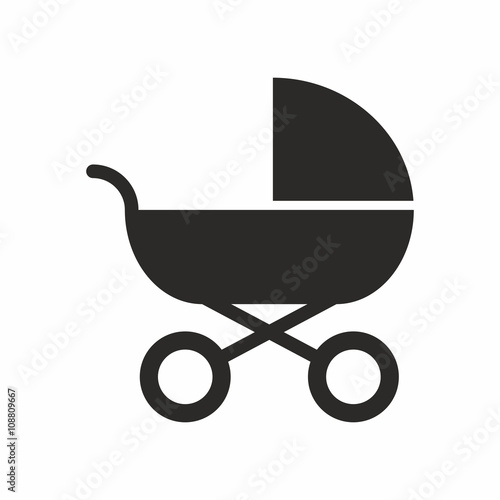 Baby carriage icon